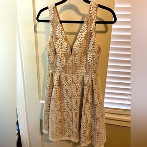 Elegant Cream Lace Dress
